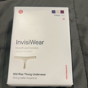 lululemon athletica InvisiWear Thong Underwear Trio - Black, Purple, Cream